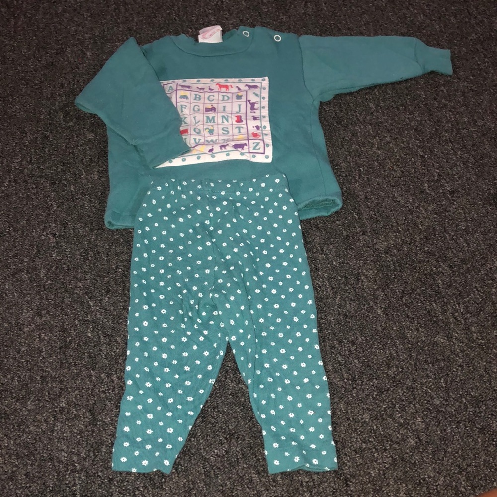 Alphabet crewneck and pant set
